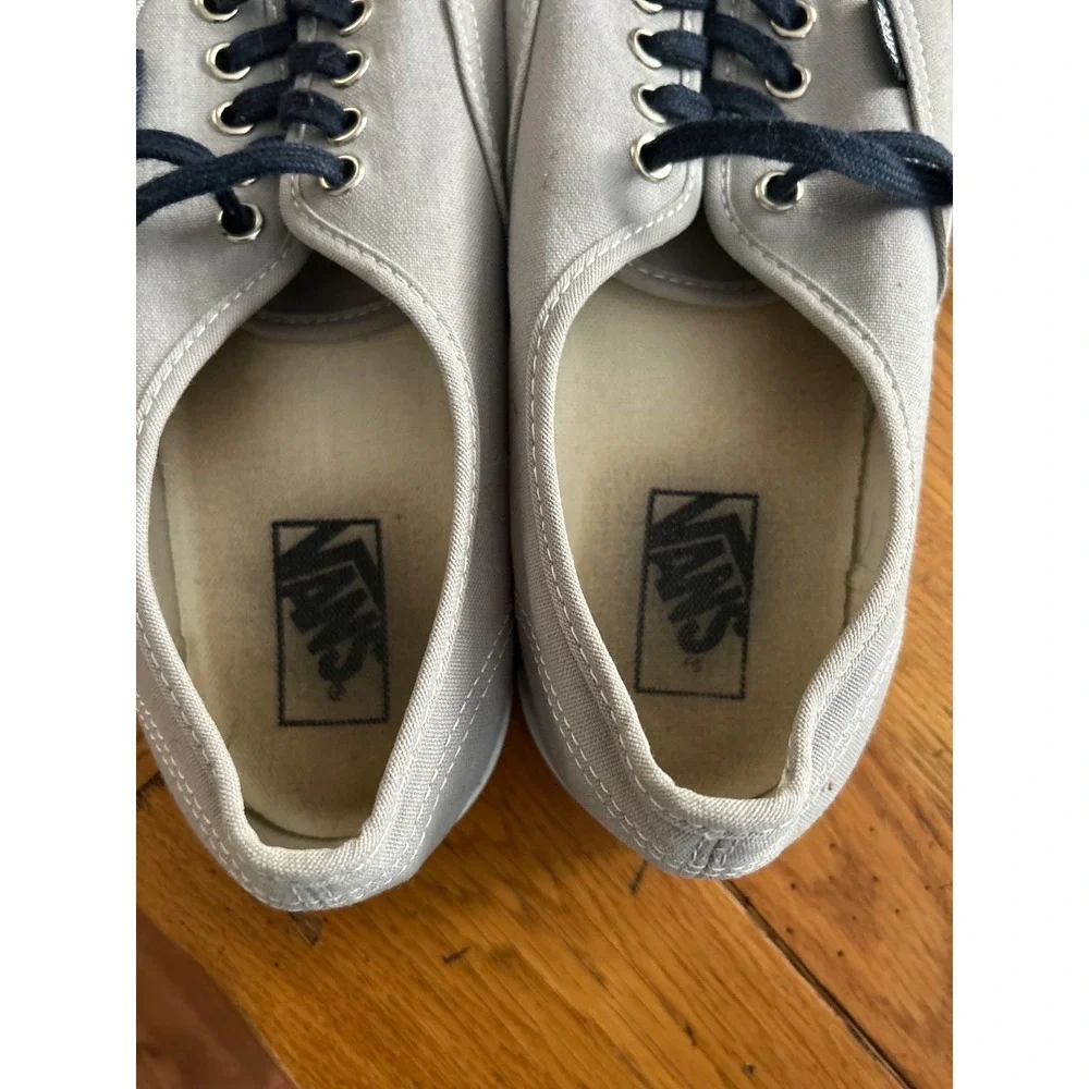 Vans light gray w/ navy laces sneakers men's 10.5